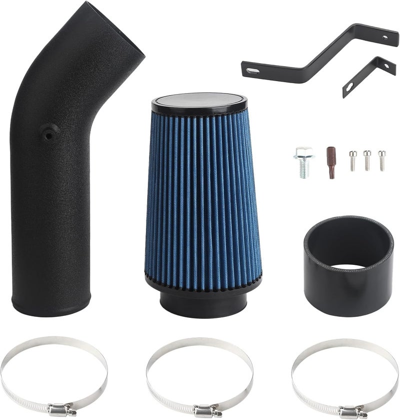 MINSTAR 4" Cold Air Intake Pipe Kit with Filter Fits Ford 1999-2003 Power-stroke 7.3L Diesel Engine, F-250 F-350 F-450 Excursion Super Duty 7.3L Diesel Models - Image 1